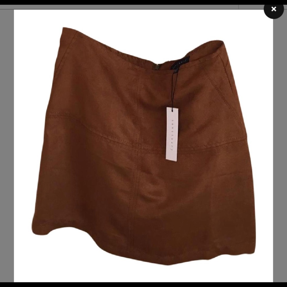 Faux suade skirt